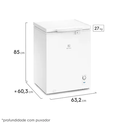 Freezer Horizontal Electrolux Cycle Defrost 143L com função Turbo Freezer Uma Porta (HE150) - 127V ou 220V