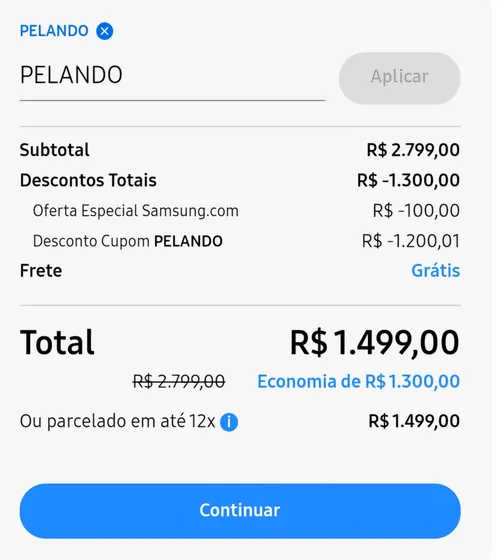 Imagem na descrição da promoção