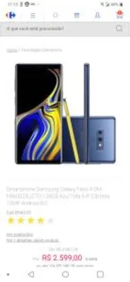 Samsung Galaxy Note 9 128GB | R$2.351