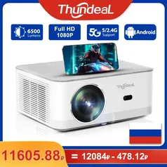 [Do Brasil] Projetor ThundeaL TD92 Pro, 1080P, Suporte 4K, 6500 Lumens, Android, 5G Wifi