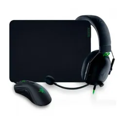 Combo Gamer Razer Battle Bundle, Mouse Gamer DeathAdder V2 + Headset Gamer BlackShark V2 X + Mousepad Gigantus V2, Black, RZ85-03240100-B3U1