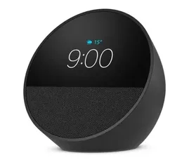 Echo Spot Amazon, Com Alexa, Som envolvente, Com Relógio, Smart Speaker, Preto - B0C2RS4ZG6