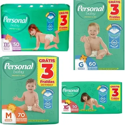 (App Meu Assaí) - Fraldas Personal Protect & Sec - M(70) G(60) XG(50)