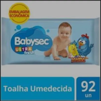 TOALHA UMEDECIDA BABYSEC ULTRAFRESH - 92 UNIDADES