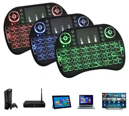 [BR - R$ 13 C. NOVA] Mini Teclado USB com Touchpad, Smart TV, TV Box, PC e PS3