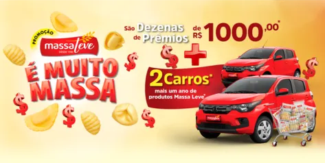 Promoção Massa Leve É Muito Massa Cadastre o cupom e concorra!