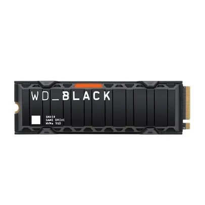 SSD Western Digital, WD_Black SN850, 1TB, NVMe, 7000 MB/s Leitura e 5300 MB/s2 Gravação, Com Heatsin