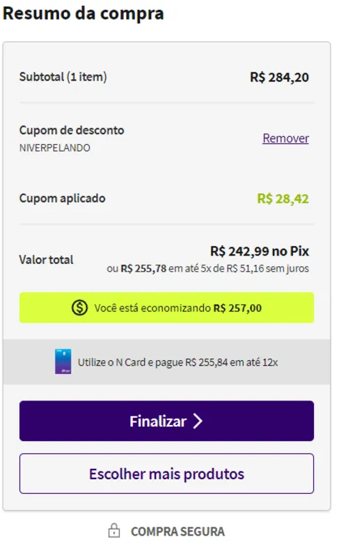 Imagem na descrição da promoção