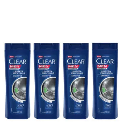 Saindo por R$ 31: 4 Shampoos Clear 200 ml por R$ 31 + frete Grátis | Pelando