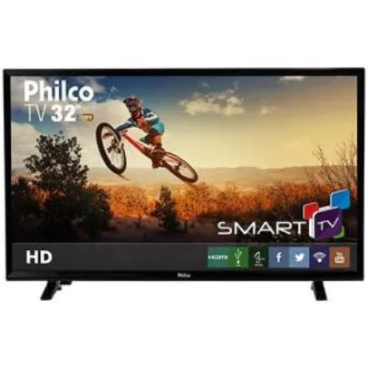 Smart TV LED 32'' Philco PH32E31DSGW HD com Conversor Digital 2 HDMI 1 USB Wi-Fi - R$889