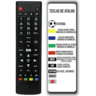 Controle Remoto Universal para Tv Led Lcd Samsung e Lg