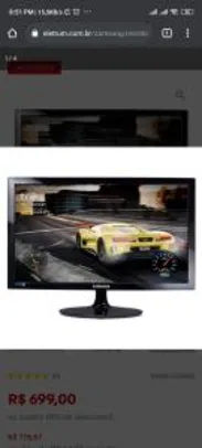 Monitor Game Samsung 24 Polegadas LS24D332 LED Full HD Preto | R$699