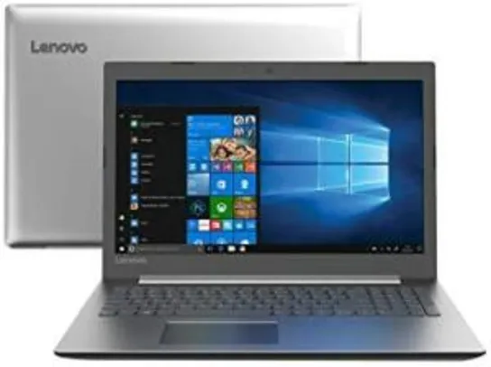 [PRIME] Notebook, Lenovo, Ideapad 330, Intel Core i3-7020U, 4GB, 1000, GB, 15.6 Polegadas, Windows 10, Prata, 81FE000QBR | R$1.837