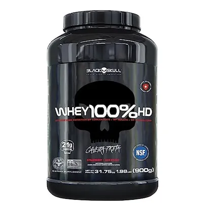 [Prime] Whey Black Skull 100% HD 900g - Morango 