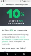 [Usuários selecionados] 10% OFF para compras usando o PicPay