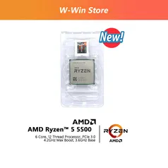 Processador Amd Ryzen 5 5500 R5 5500 3.6ghz Six-core  am4