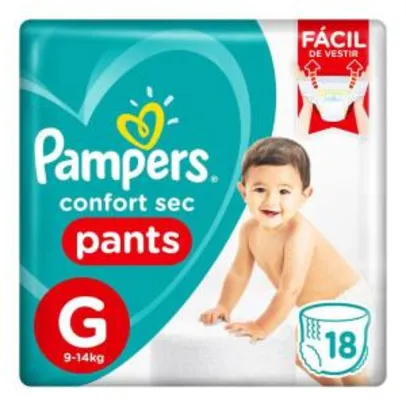 Fralda Pampers Confort Sec Pants G 18 Tiras | R$22