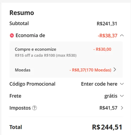 Imagem na descrição da promoção