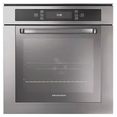 Forno de embutir elétrico Brastemp 67 litros cor inox com Função Ar Forçado e Painel Touch - BO260AR • 220V