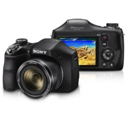 Câmera Sony Cyber-shot DSC-H300 20.1 MP, Zoom de 35x, Visor LCD de 3.0", Foto Panorâmica 360º , Vídeos em HD e Cartão de Memória de 8GB