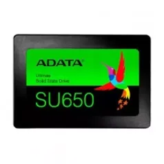 SSD Adata SU650 512GB, Sata III, Leitura 520MBs e Gravação 450MBs, ASU650SS-512GT-R