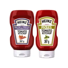 (Kit Heinz) Ketchup Picles 397g e Ketchup Heinz Bacon & Cebola Caramelizada 397g