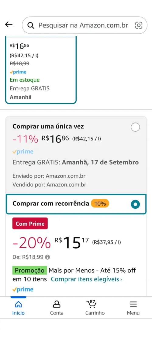 Imagem na descrição da promoção