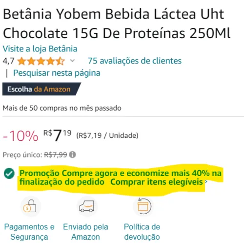 Imagem na descrição da promoção