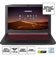 Notebook Gamer Acer Nitro 5 i5-8300H 8 GB RAM GTX 1050 SSD 128 GB | R$2.950