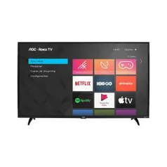 Smart TV LED 43" AOC 43S5195/78G 3 HDMI, 1 USB, Wi-Fi Preta