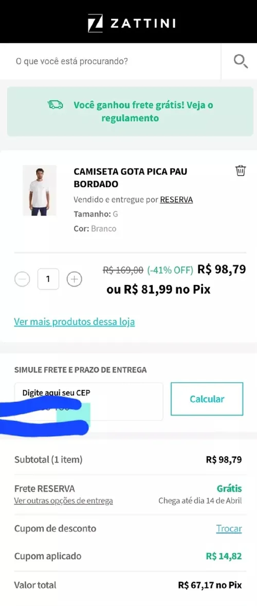 Imagem na descrição da promoção