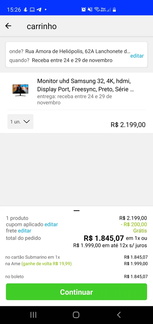 Imagem na descrição da promoção