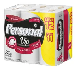 Personal Vip Folha Dupla 30m Neutro Compacto - 12 unidades | R$10