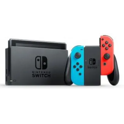 Nintendo Switch With Neon 32GB Azul com Vermelho Bivolt - R$1849