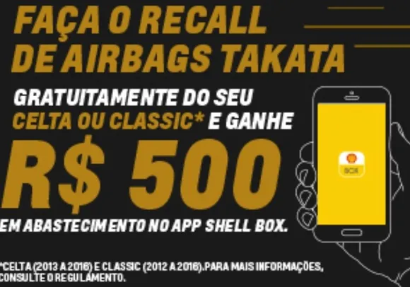 Ganhe R$500 no Shell Box fazendo o Recall Chevrolet |
