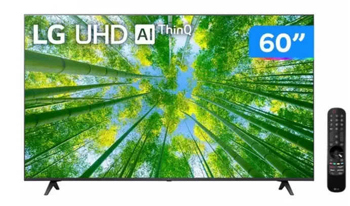 Smart TV 60 4K LED LG 60UQ8050 AI Processor - Wi-Fi Bluetooth HDR Alexa Google Assistente 3 HDMI