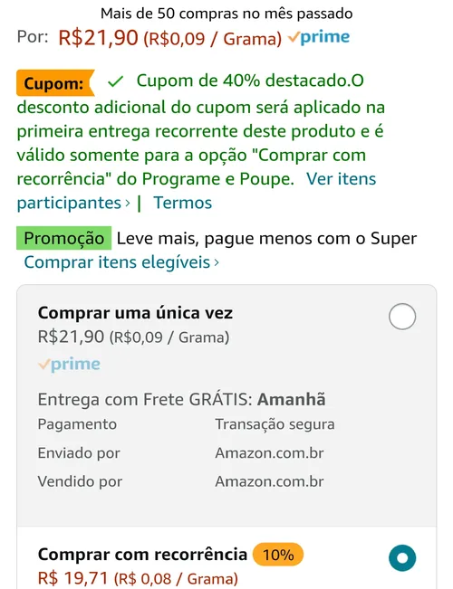 Imagem na descrição da promoção