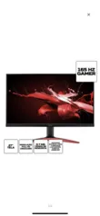 [AME SC 1.083] Monitor ACER KG271P 27" 165HZ 0.7ms FHD DP/HDMI/Som/ Áudio/ AMD FreeSync