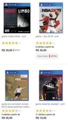 SELEÇÃO DE JOGOS PS4 /// A partir de R$ 19,90