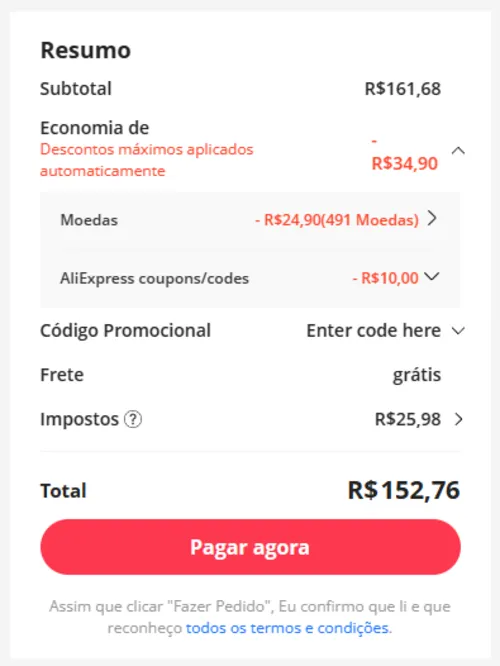 Imagem na descrição da promoção