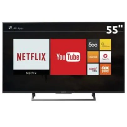 Smart TV LED 55" HDR Ultra HD 4K Sony KD-55X705E BR6 com YouTube™ integrado - R$2789