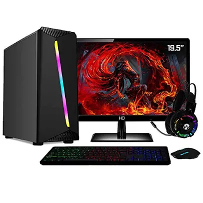 Skill Gaming PC Gamer Completo AMD 6-Core CPU 3.8Ghz 8GB (Placa de vídeo Radeon R5 2GB) SSD 120GB