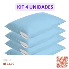 Kit 4 Fronhas com Zíper, Anti Ácaro