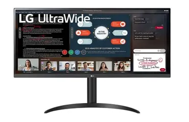 Monitor LG 34' IPS UltraWide, FHD HDMI FSync, Ajuste de Altura 34WP550