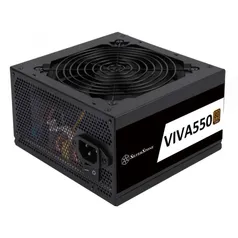 Fonte SilverStone VIVA 550, 550W, 80 Plus Bronze, PFC Ativo, SST-VA550-B - IMP | R$ 229