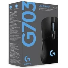 Mouse Sem Fio Gamer Logitech G703 Hero 16k Lightspeed - 6 Botões, 16000 DPI | R$ 400