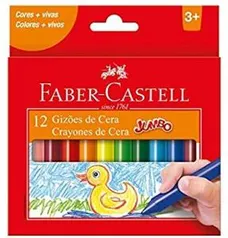 Gizão de Cera 12 Cores, Faber-Castell, Multicor, Pacote de 1