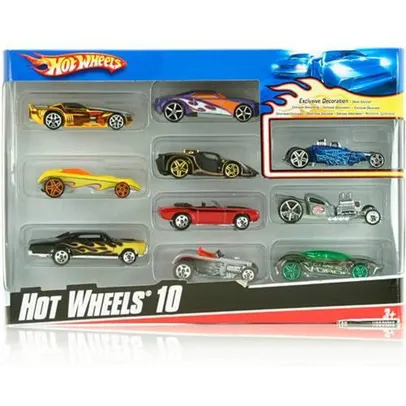 [R$54,13 CC AME]Hot Wheels Pacote de 10 Carros Sortidos  - Mattel