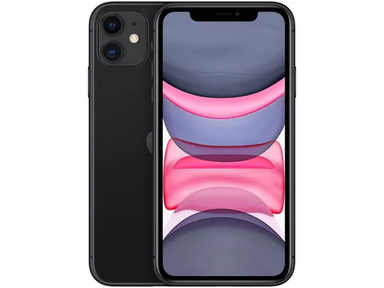 (MagaluPay) iPhone 11 Apple 64GB Preto 6,1” 12MP iOS