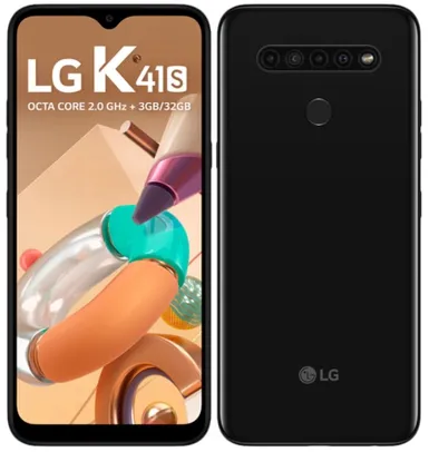 Smartphone LG K41S Preto 32GB 3Gb ram câmera quádrupla